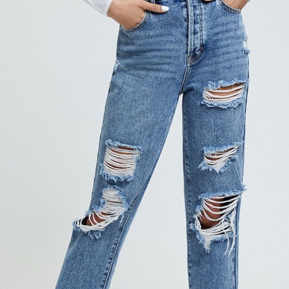 Pacsun ripped high rise boyfriend jeans